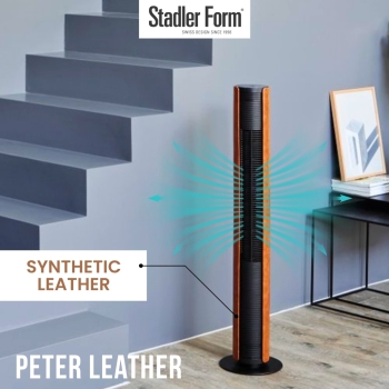 Stadler Form Peter Leather 7.6 m/s 6 Speed Remote Control High Quality Synthetic Leather Energy-Efficient Tower Fan