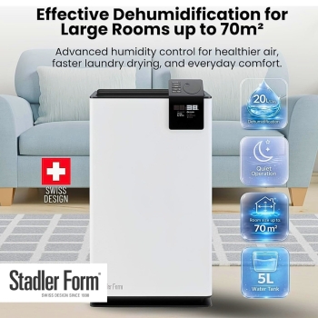 Stadler Form Albert 5-litre Water Tank 24 Hours Working Room Size Up-to 70 m²  20-liter Dehumidifier