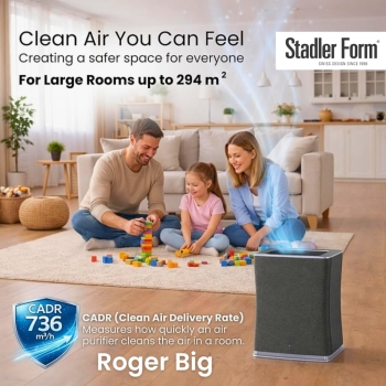 Stadler Form Roger Big 736 CADR Room Size Up-to 294 m² 10-liter Dual HEPA And Activated Carbon Filter Air Purifier