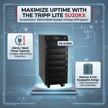 Tripp Lite SU20KX SmartOnline 20kVA 16kW Modular 3-Phase UPS System