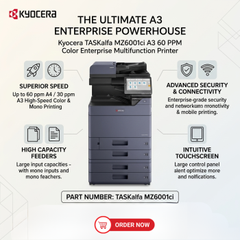 Kyocera TASKalfa MZ6001ci A3 60 PPM Color Enterprise Multifunction Printer