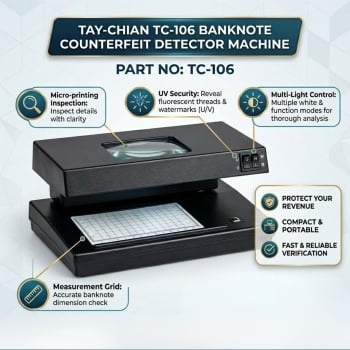 Tay-chian TC-106 Banknote Counterfeit Detector Machine