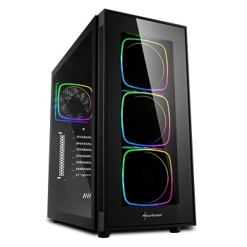 Sharkoon 4044951028221 TG6 RGB Series ATX  Red Desktop Case