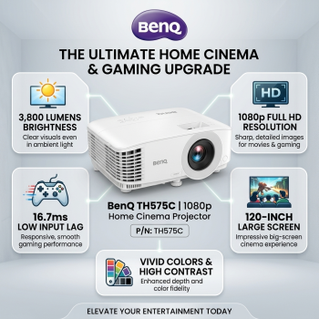 BenQ TH575C 1080p Full HD 3,800 Lumens 120-Inch Home Cinema Projector