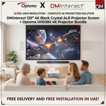 Gaming Cinema Bundle DMInteract 120" ALR Screen + Optoma UHD38X Projector