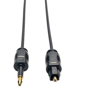 Tripp Lite Ultra Thin Toslink to Mini Toslink Digital Optical SPDIF Audio Cable, 2M (6.6-ft.)