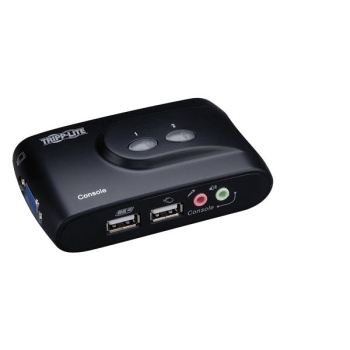 Tripp Lite 2-Port Compact USB KVM Switch w/Audio and Cable