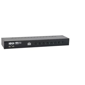 Tripp Lite 8-Port 1U Rack-Mount DVI / USB KVM Switch with Audio and 2-port USB Hub