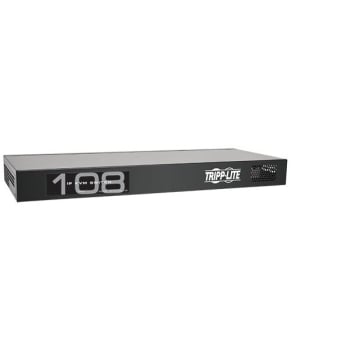 Tripp Lite NetCommander 8-Port Cat5 1U Rack-Mount 1+1 User VGA USB KVM Switch with IP Remote Access