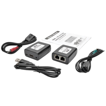 Tripp Lite HDMI over Dual Cat5/Cat6 Extender Kit, In-Line Transmitter/Receiver for Video/Audio, IR, TAA, 60hz, 100ft.
