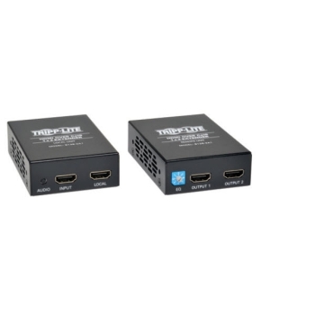Tripp Lite 1x2 HDMI over Cat5/6 Extender Kit, Box-Style Transmitter and Receiver, 60 Hz, 200-ft., TAA