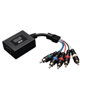 Tripp Lite Component Video+Stereo Audio over Cat5/6 Extender, In-Line Remote Receiver, 700-ft.