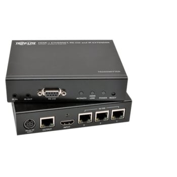 Tripp Lite HDBaseT HDMI over Cat5e/6/6a Extender Kit with Ethernet, Serial, IR Control, 1080p, 500ft., TAA