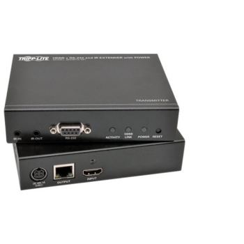 Tripp Lite HDBaseT Class B HDMI over Cat5e/6/6a Extender Kit w/Power, Serial, IR, UHD, 1080p at 60Hz, 230 ft., TAA