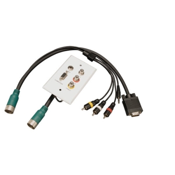Tripp Lite Easy Pull Type-A Connectors - M/F set of VGA, 3.5mm, RCA Audio, Composite Video