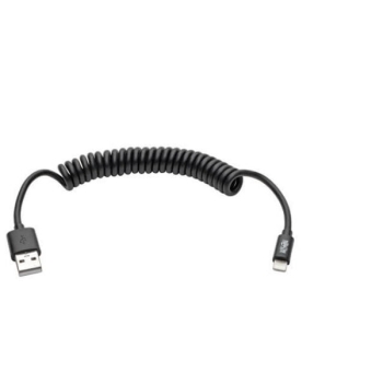 Tripp Lite USB Sync/Charge Coiled Cable with Lightning Connector, M/M, 4-ft