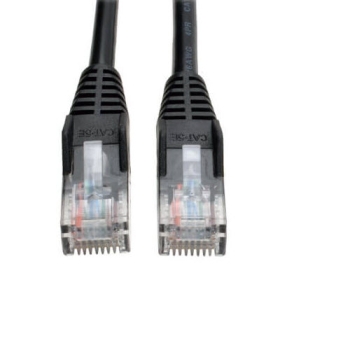 Tripp Lite Cat5e 350MHz Snagless Molded Patch Cable, RJ45, M/M, 7-ft, Black