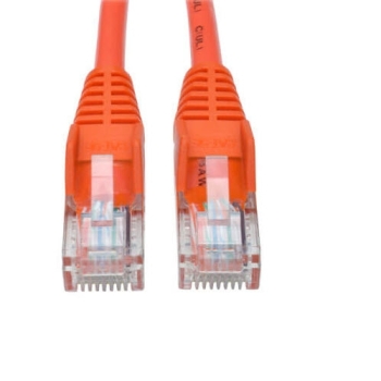 Tripp Lite Cat5e 350MHz Snagless Molded UTP Patch Cable, RJ45, M/M, 25-ft, Orange
