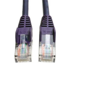 Tripp Lite Cat5e 350MHz Snagless Molded Patch Cable, RJ45, M/M, 10-ft, Purple