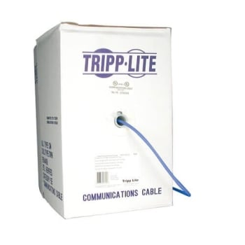 Tripp Lite Cat5e 350MHz Bulk Stranded-Core PVC Cable, TAA, 1000-ft, Blue