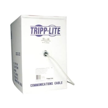 Tripp Lite Cat5e 350MHz Bulk Solid-Core PVC Outdoor-Rated Cable, 1000-ft, Gray