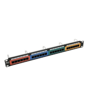 Tripp Lite 24-Port 1U Rack-Mount Color-Coded 110-Type Patch Panel, RJ45, 568B