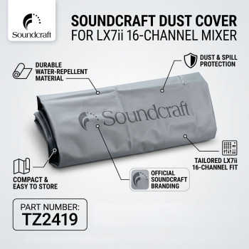Soundcraft Dust Cover For LX7ii 16 Channel Mixer