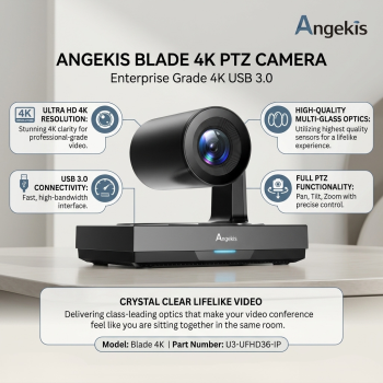 Angekis Blade 4K Enterprise Grade 4K USB 3.0 PTZ Camera