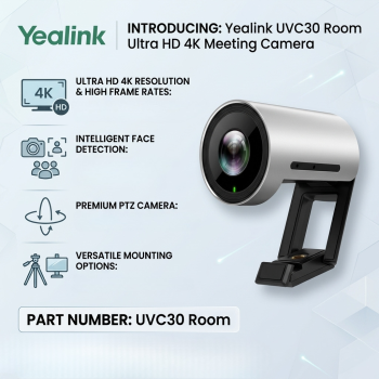 Yealink UVC30 Room Ultra HD 4K Resolution And High Frame Rates Meeting Room PTZ Camera
