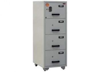 Valberg FC 4E-KK Fire Resistant Filing Cabinet, 4 Drawers, 1 Digital & 3 Key Lock