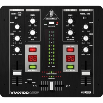 Behringer VMX100USB Two Channel DJ Mixer
