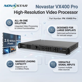 Novastar VX400 Pro High-Resolution with 2.6 Million Pixel Capacity Video Processor