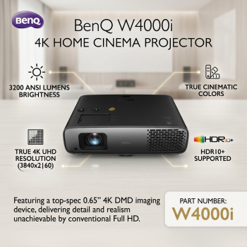 BenQ W4000i 3200 Lumens HDR10+ True Cinematic Colors Home Cinema Projector