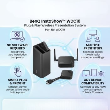 BenQ InstaShow WDC10 Plug & Play Wireless Presentation System