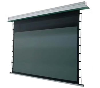 DMInteract 110inch 16:9 4K Electric Tensioned In-Ceiling Projector Screen For Long Throw Projectors - Black Crystal