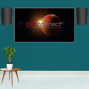 DMInteract 120inch 16:9 4K Thin Frame Projector Screen + 100W Wireless  Bluetooth Speaker 