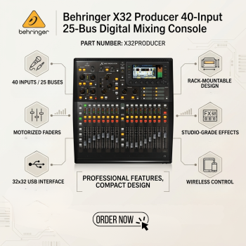 Behringer X32 Producer 40-Input 25-Bus Digital Mixing Console