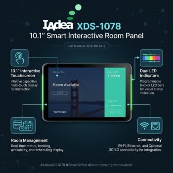 IAdea XDS-1078 10.1'' Smart Interactive Room Panel