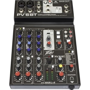 Peavey PV 6BT Compact Mixer 6 Channel With Bluetooth Mixer