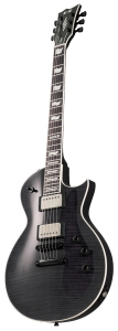 ESP E-II Eclipse Flame Maple Top See Thru Black Guitar