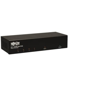 Tripp Lite 4-Port DVI Splitter with Audio and Signal Booster, Single-Link, 60Hz/1080p, TAA
