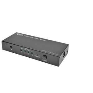 Tripp Lite 4-Port HDMI Switch for Video and Audio, 4Kx2K UHD at 24/30 Hz with Remote Control.