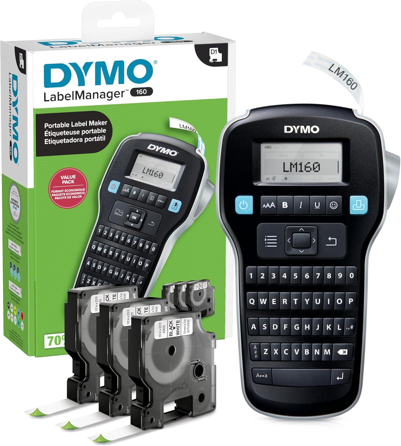 LM160 WITH 3 D1 LABEL TAPES