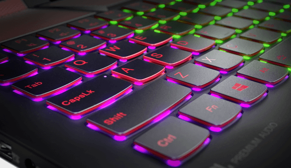 Let it shine with optional programmable backlit keyboard