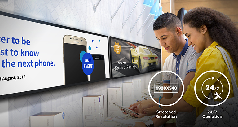 Maximize space and optimize content with Samsung SMART Signage solutions