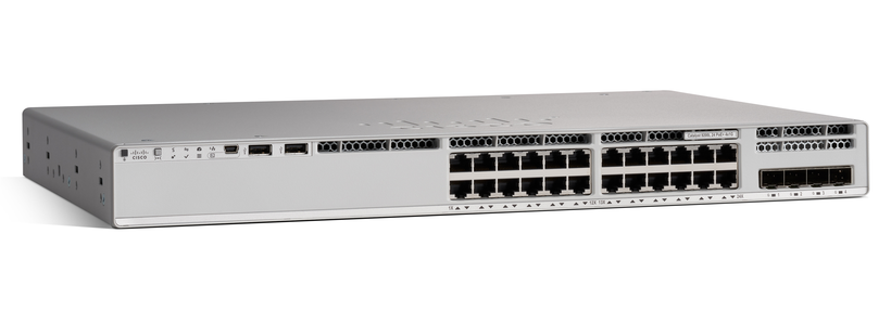 Cisco Catalyst C9200L-24P-4G-A Front View - Enterprise PoE+ Switch