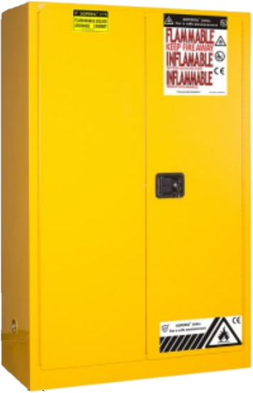 45 Gal flammable storage cabinet with dimensions