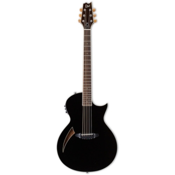 ESP LTL6BLK LTD TL-6 Thinline Acoustic Black Finish Guitar 