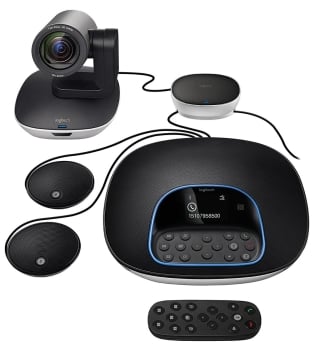Logitech CC3500E Video Conferencing Bundle with Pair of Expansion Mic & 10m Extension Cable 