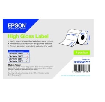 Epson High Gloss Label - Die-cut Roll: 102mm x 51mm, 2310 labels